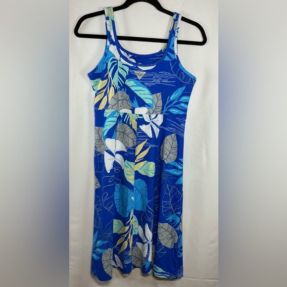 Columbia Blue Floral Sleeveless Swim Dress - Picture 3 of 5